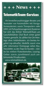 TelematikTeam in der Presse - PRESSESPIEGEL: