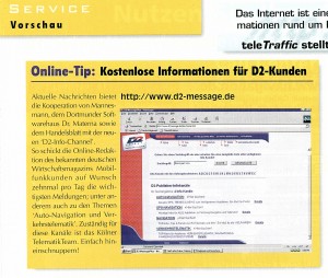 TelematikTeam in der Presse - PRESSESPIEGEL: